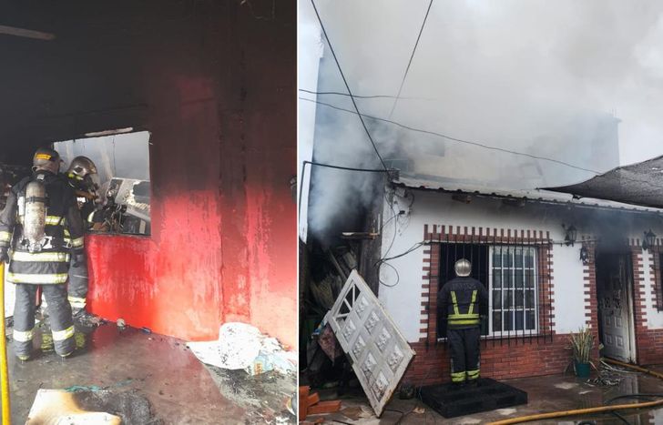 En el lugar del siniestro trabajaron tres dotaciones de bomberos.
