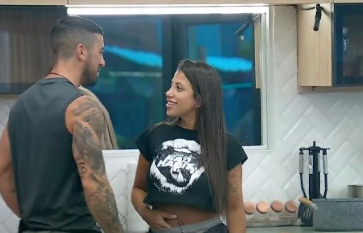 El eliminado Giuliano y Jénifer.