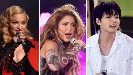 Madonna, Shakira y BTS. Madonna, Shakira y BTS.