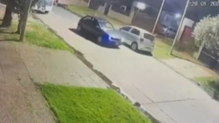 El hecho ocurrido en Parque Barón quedó filmado.