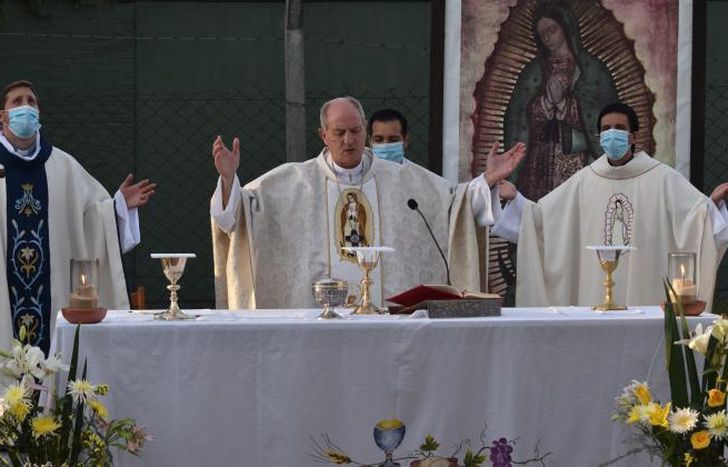 Jorge Lugones en la misa del 12 de diciembre pasado.