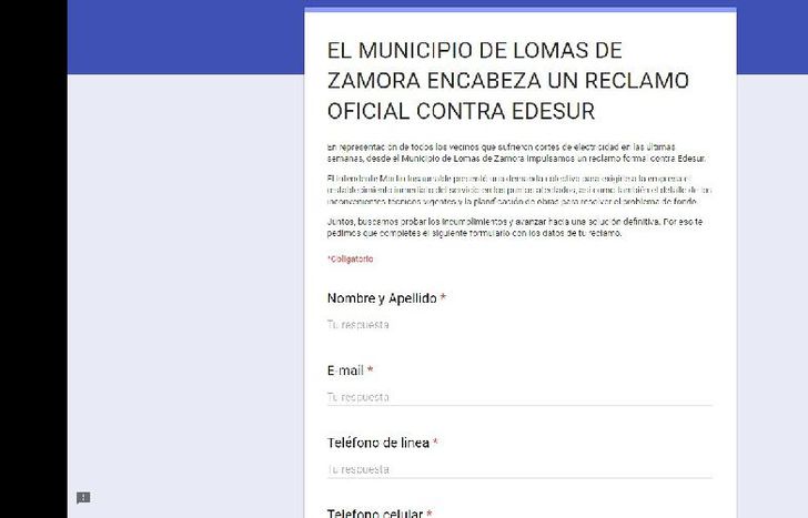 en pocos pasos se puede completar el reclamo.