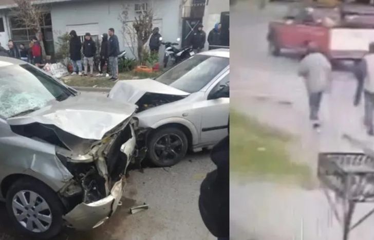 Así quedó el auto de la joven tras el impacto.