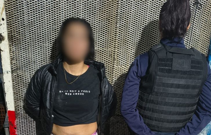 La joven detenida por la Policía.