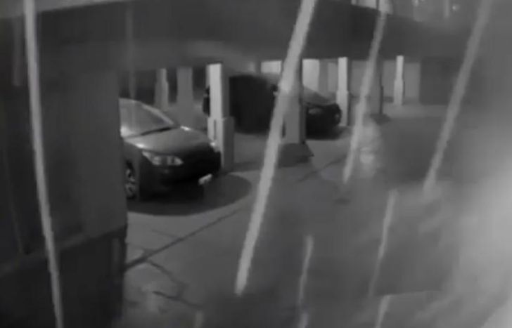 El momento del derrumbe.