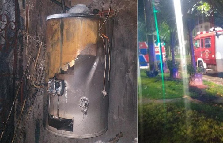 La explosión del termotanque provocó un incendio con importantes daños.