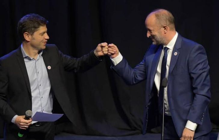 Kicillof e Insaurralde, durante la jura.