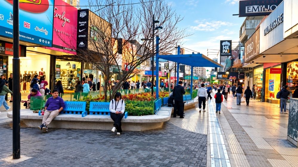 La peatonal tiene nuevos asientos, canteros y&nbsp; pérgolas.