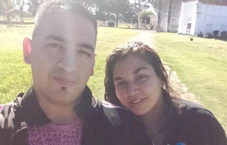Damián, una de las víctimas, junto a su esposa Yanina.