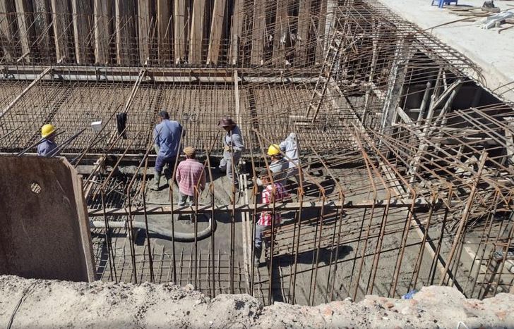 En Santa Catalina avanza la edificación de una nueva estación de bombeo.