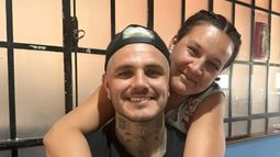 Mauro Icardi y su hermana Aldana.
