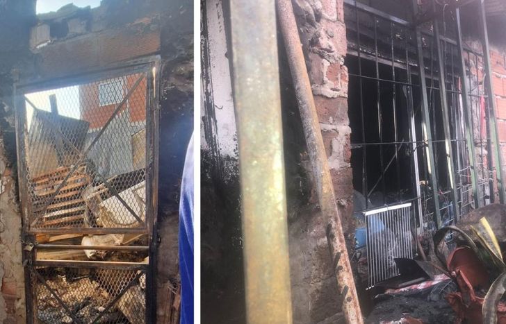 El fuego arrasó con la casa y la dejó inhabitable.