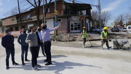 Insaurralde supervisó los trabajos en la zona.