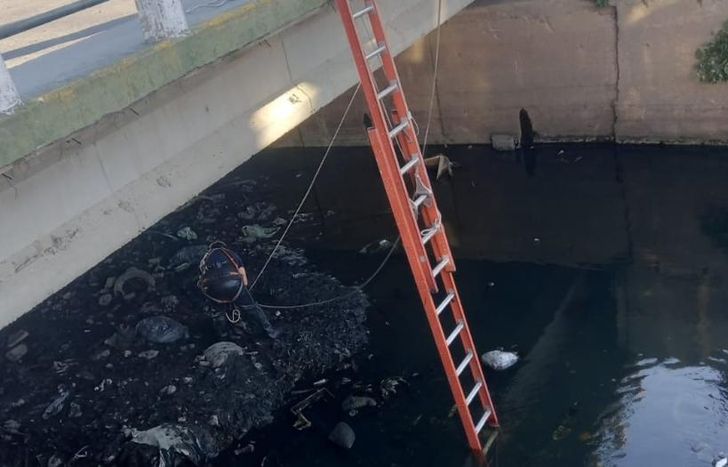 El momento del rescate.