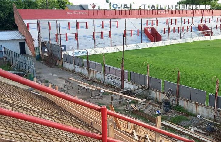 Las obras en Talleres de Escalada avanzan en distintos frentes.