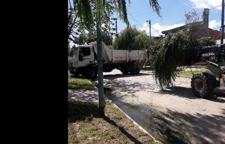 Se utilizan retroexcavadoras para realizar el perfilado.