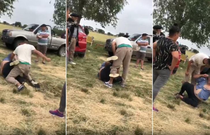 Las imágenes de la pelea entre la víctima, y el acusado.