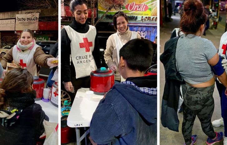 Brindan asistencia, escuchan y chequean los signos vitales de las personas en situación de calle.