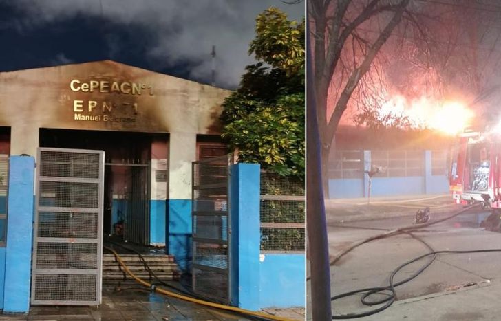 Los bomberos de Lomas trabajaron intensamente para apagar las llamas.