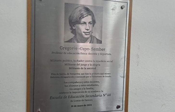 La Secundaria N°68 de Lomas lleva el nombre de Guyo Sember.