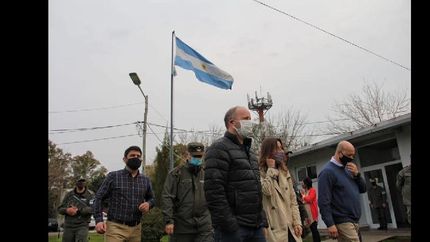 martin y frederic supervisaron el despliegue de la gendarmeria en lomas