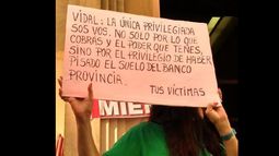 Sigue el paro bancario con la consigna Vidal miente