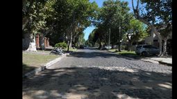 EN ALVEAR, ENTRE LAS HERAS Y LARREA, SE REPARA EL ADOQUINADO.