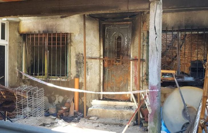 La vivienda quedó destruida.