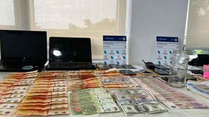 Parte de lo incautado.