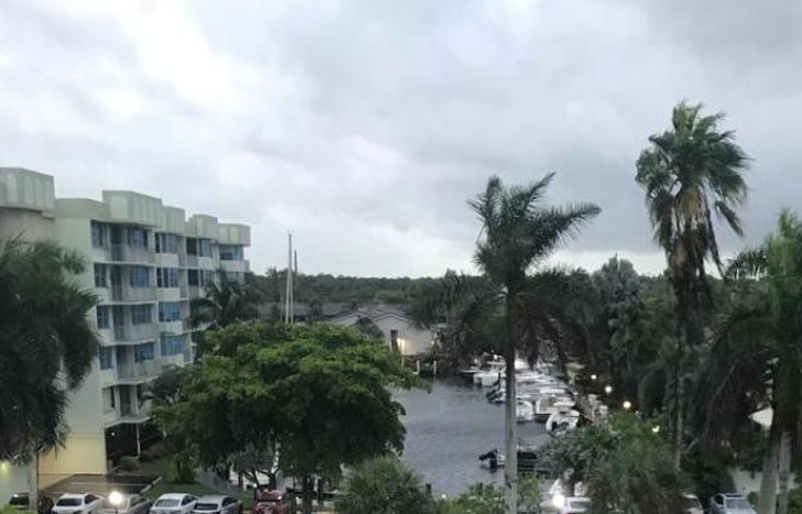 Por la ventana de Alejandro se cómo el cielo de Miami se pone cada vez más oscuro.