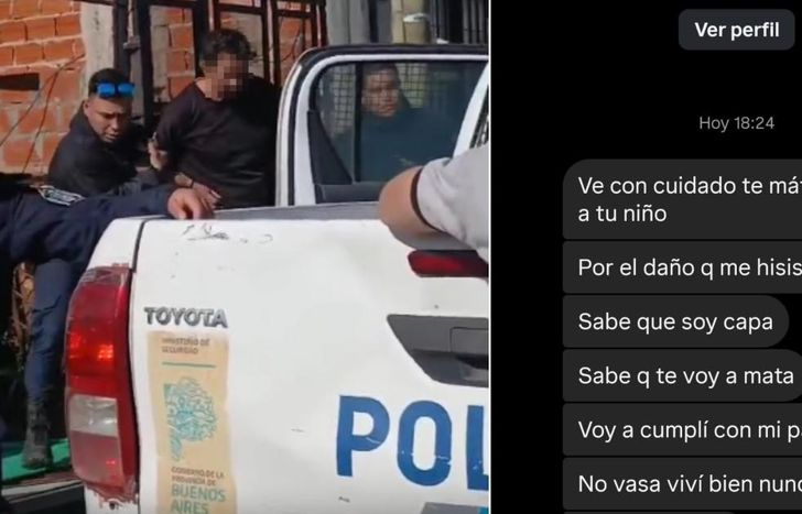 La joven recibió terribles mensajes que le atribuyó al acusado, que está detenido.