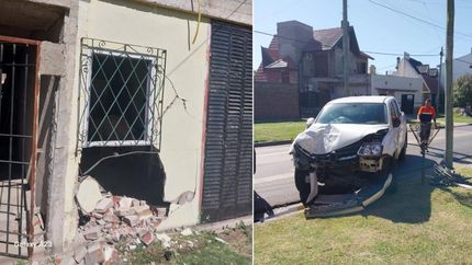 El choque afortunadamente no provocó heridos.