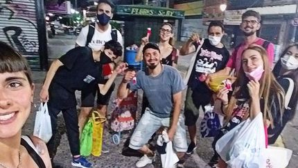 En plena recorrida de verano.