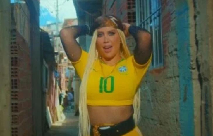 Wanda Nara en el una favela de Río de Janeiro.