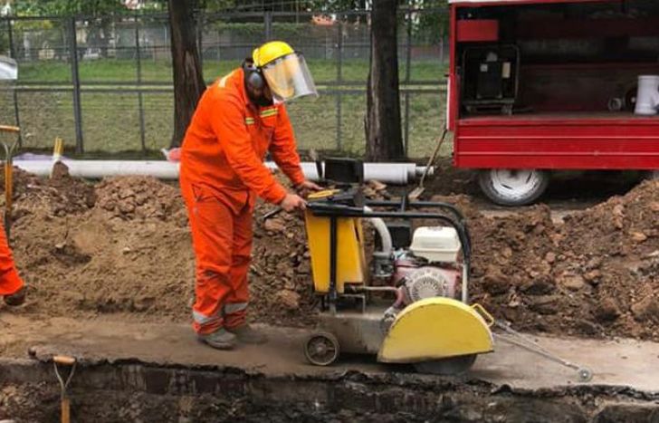 Los trabajadores avanzan con las obras.