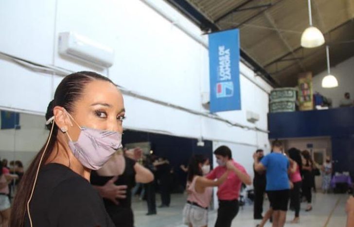 Junto a su equipo disfrutaron de una tarde a pura danza.