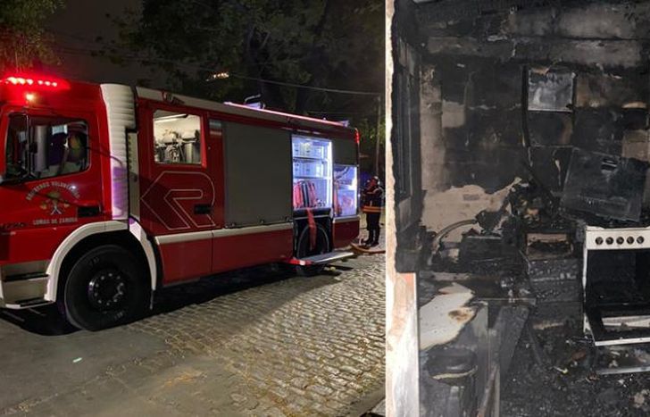 El incendio arrasó con muebles y electrodomésticos.