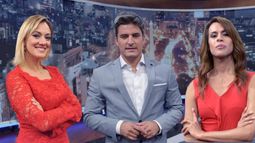 Los conductores del noticiero.