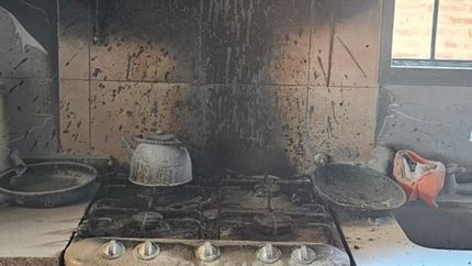 El incendio comenzó en la cocina.