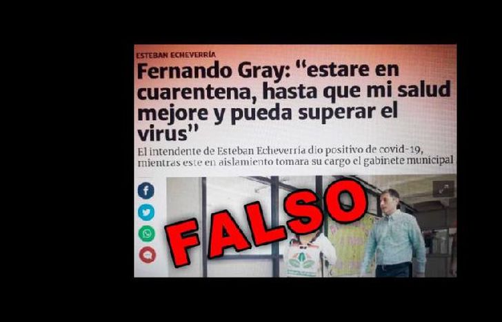 Habían afirmado que estaba infectado.