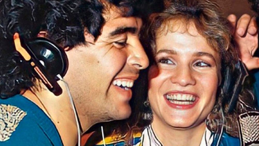 Diego Maradona y Lucía Galán.&nbsp;