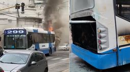 El colectivo salió de la terminal y se incendió tres cuadras después.