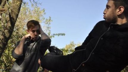 Ezequiel en plena práctica.