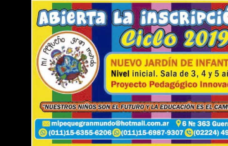 Tendrá salas de 3, 4 y 5 años.