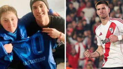 La joven promesa del Real Madrid posó con la casaca de Temperley.