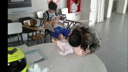 cursos de rcp y ovace  en el hospital gandulfo