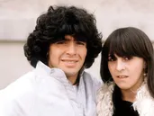Diego Maradona y Claudia Villafañe cuando eran novios.&nbsp;