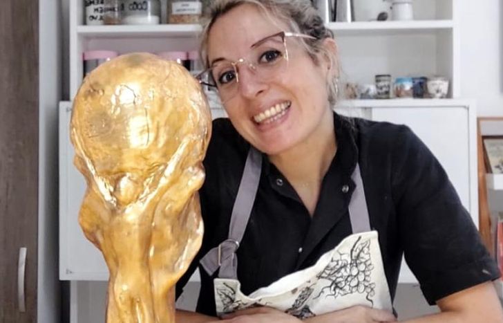 Creó una torta que se volvió viral.