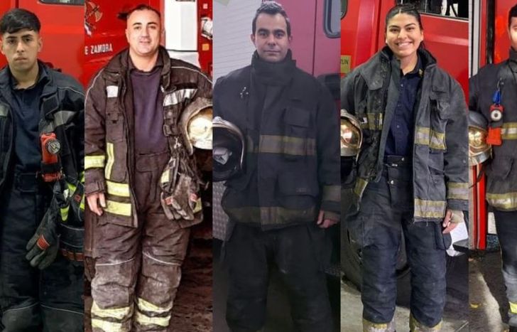 Los Bomberos de Lomas que salvaron al bebé en San José.