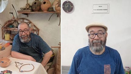 Eduardo se dedica a las artesanías hace más de 40 años.